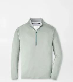 New Peter Millar Cloudglow Performance Half-Zip Gale Grey