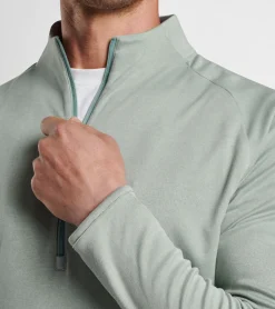 New Peter Millar Cloudglow Performance Half-Zip Gale Grey