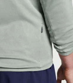 New Peter Millar Cloudglow Performance Half-Zip Gale Grey