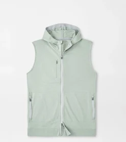 Sale Peter Millar Cloudglow Performance Hoodie Vest SAGE FOG
