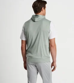 Sale Peter Millar Cloudglow Performance Hoodie Vest SAGE FOG