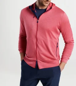 Clearance Peter Millar Cloudglow Performance Hoodie Cape Red