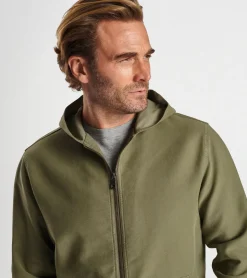 Online Peter Millar Coastline Full-Zip Hoodie Sage