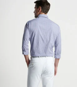 Sale Peter Millar Cole Performance Poplin Sport Shirt Regatta Blue