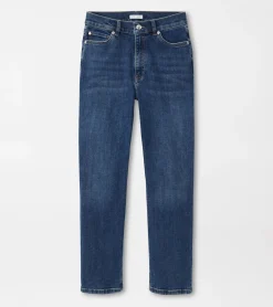 Outlet Peter Millar Crawford High Rise Straight Crop Denim Jean SUMMER INDIGO