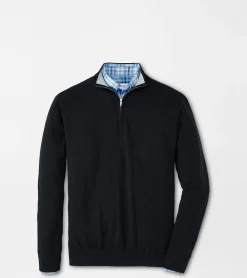 Fashion Peter Millar Crest Quarter-Zip Black