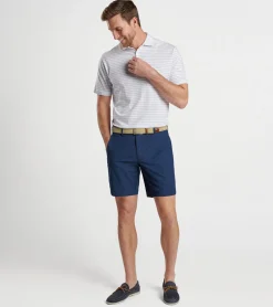 Discount Peter Millar Crown Comfort Cotton Polo Harp Stripe Atlantic Blue