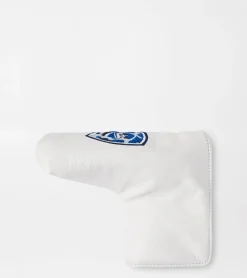 Fashion Peter Millar Crown Shield Leather Blade Putter Cover White