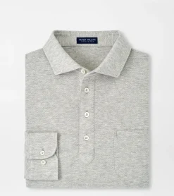 Outlet Peter Millar Croxley Long-Sleeve Polo Blue Frost