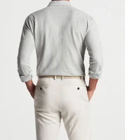 Outlet Peter Millar Croxley Long-Sleeve Polo Blue Frost