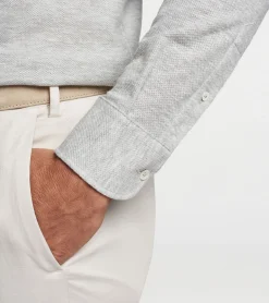 Outlet Peter Millar Croxley Long-Sleeve Polo Blue Frost