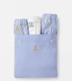 Sale Peter Millar Dempsey Three-Pack Cotton Boxer Cottage Blue