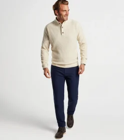 Fashion Peter Millar Digby 3 Button Mock Winter Ivory