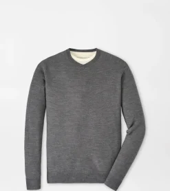 Hot Peter Millar Dover High V-Neck Gale Grey