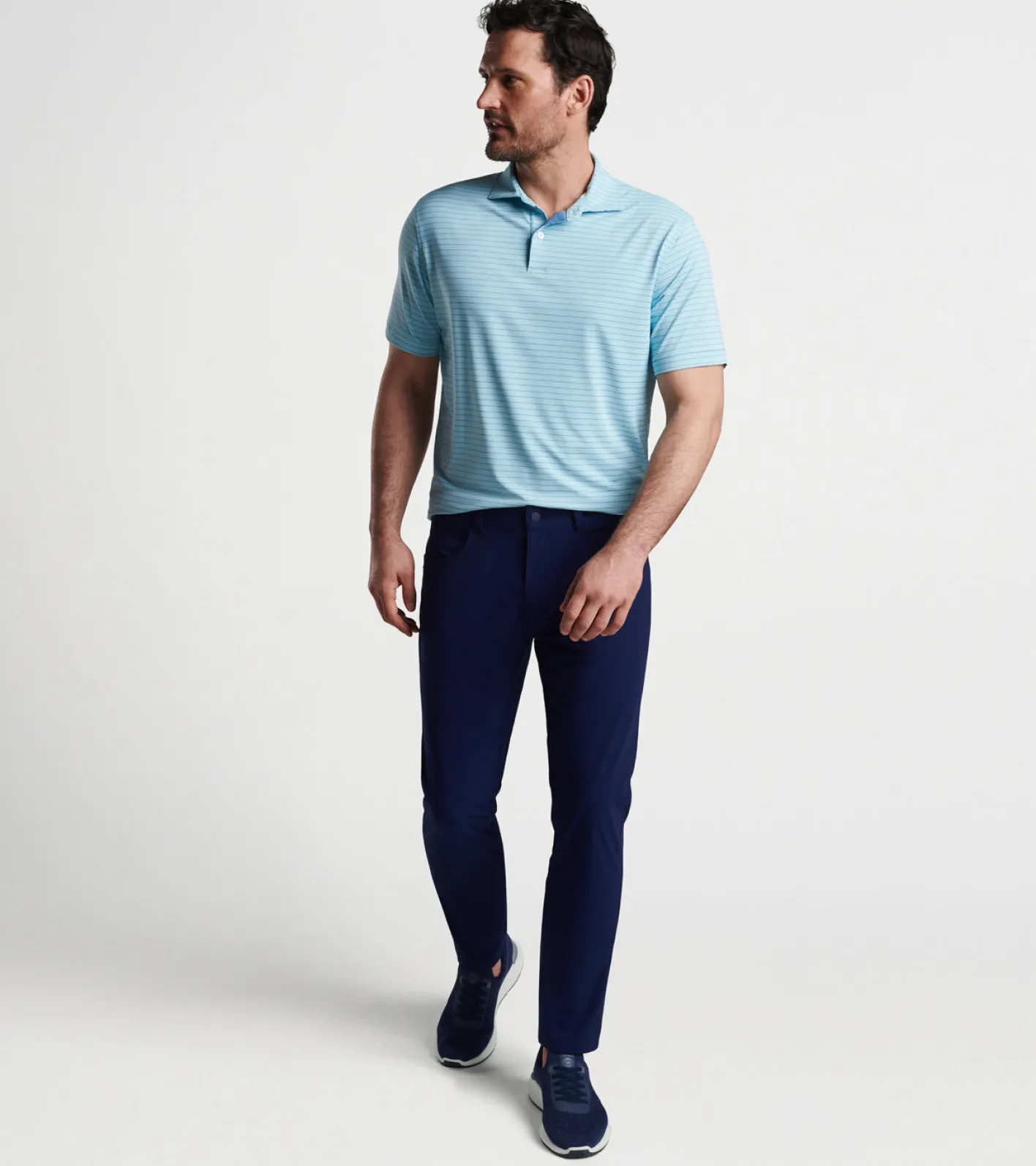 Online Peter Millar Duet Performance Jersey Polo Cirrus Blue
