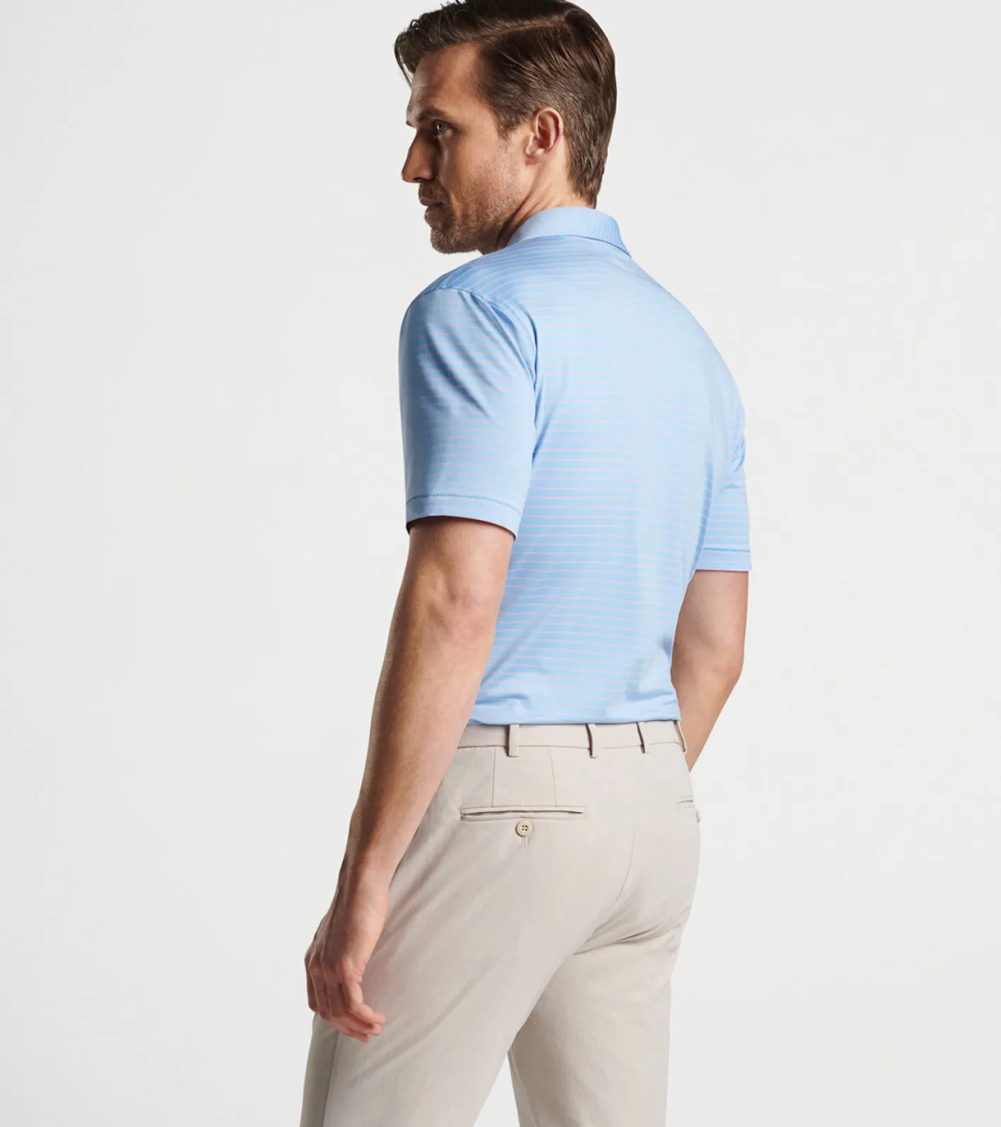 Best Peter Millar Duet Performance Jersey Polo Blue Frost
