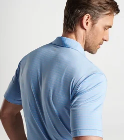 Best Peter Millar Duet Performance Jersey Polo Blue Frost