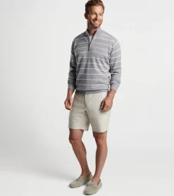 Hot Peter Millar Eastham Striped Quarter-Zip Sweater British Grey