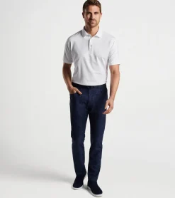 Sale Peter Millar eb66 Delos Paisley Performance Five-Pocket Pant Navy