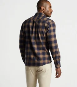 Best Peter Millar Edgehill Cotton Sport Shirt Navy