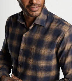 Best Peter Millar Edgehill Cotton Sport Shirt Navy