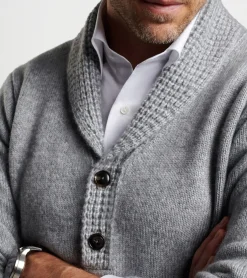 New Peter Millar Eklund Shawl Popover Gale Grey