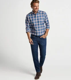 Online Peter Millar Ellis Cotton Sport Shirt TWILIGHT BLUE