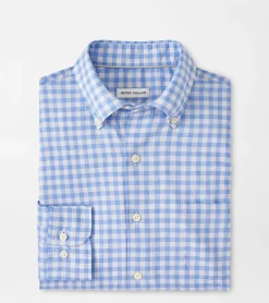 Clearance Peter Millar Elmwood Cotton Sport Shirt Cape Blue