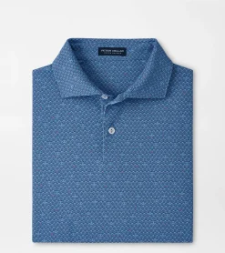 Fashion Peter Millar Espresso Martinis Performance Jersey Polo Tahoe Blue