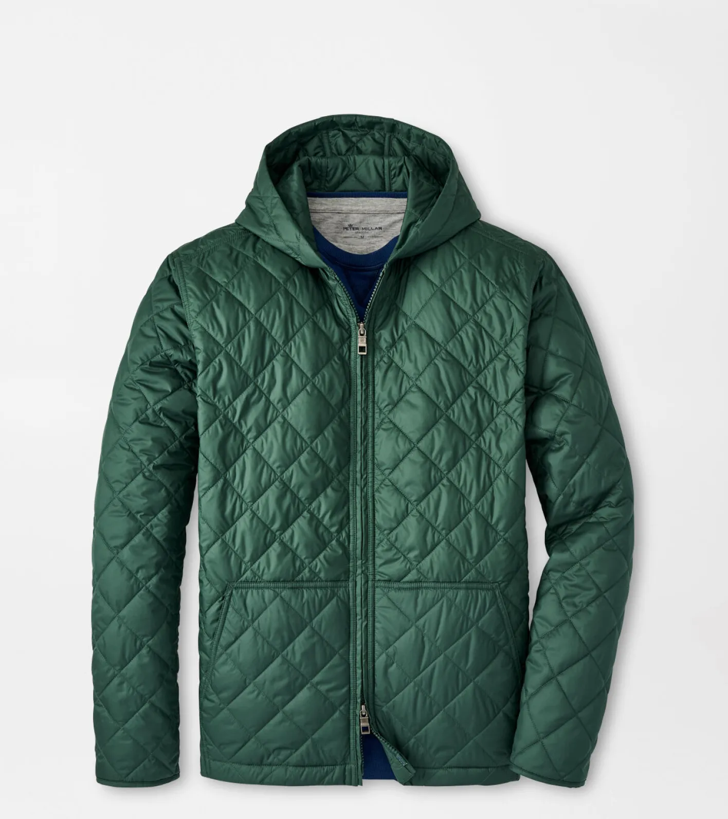 New Peter Millar Essex Full-Zip Hoodie BALSAM