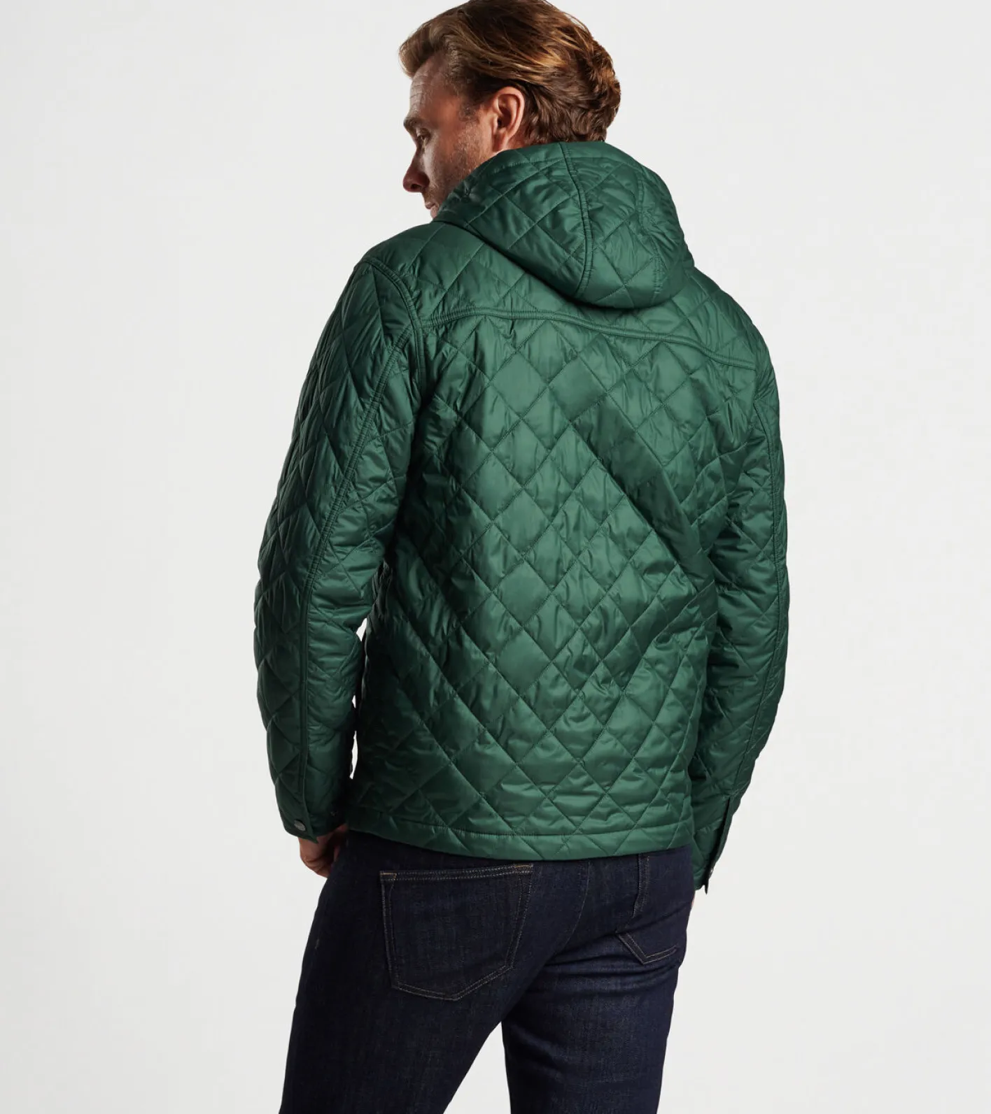 New Peter Millar Essex Full-Zip Hoodie BALSAM