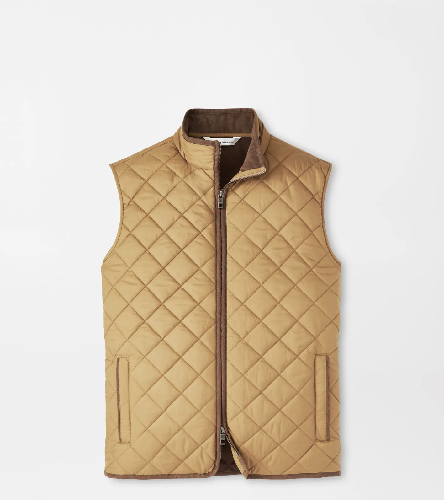 Discount Peter Millar Essex Quilted Travel Vest Khaki