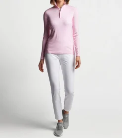 Sale Peter Millar Evelyn drirelease&reg; Quarter Zip PALMER PINK RIPPLE EFFECT