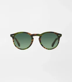 New Peter Millar Excursionist Elite Sunglasses Camo Tortoise