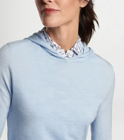 Best Peter Millar Excursionist Flex Popover Hoodie LIGHT COTTAGE BLUE