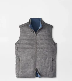 Sale Peter Millar Excursionist Flex Reversible Knit Vest NICKEL/VINTAGE INDIGO