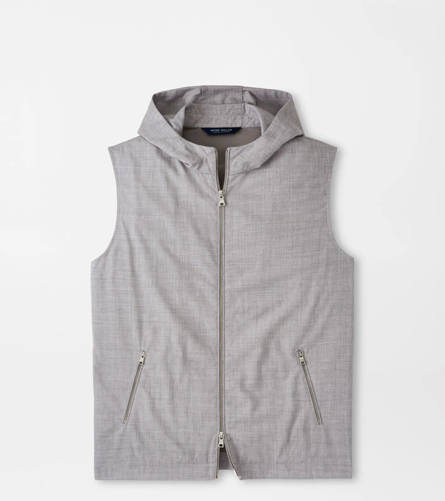 Outlet Peter Millar Excursionist Lite Hooded Vest Platinum