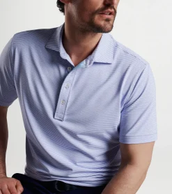 Discount Peter Millar Ezra Performance Jersey Polo EUCALYPTUS