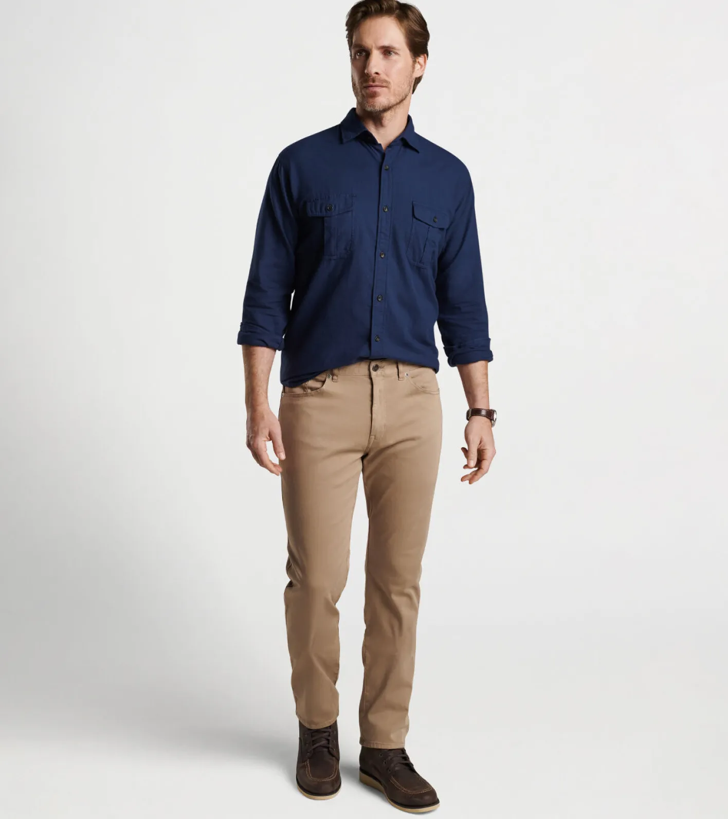 Clearance Peter Millar Fallside Cotton Sport Shirt Navy