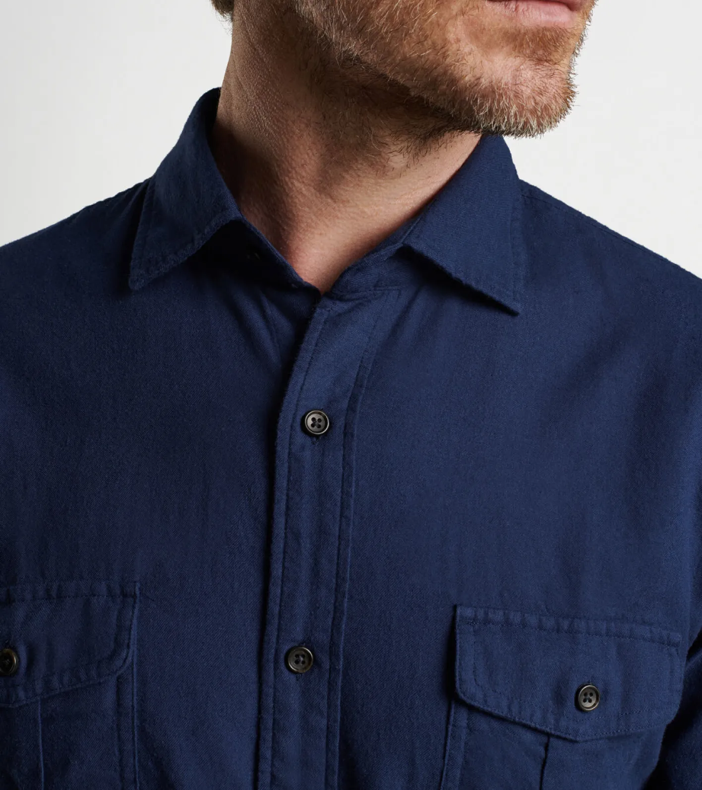 Clearance Peter Millar Fallside Cotton Sport Shirt Navy