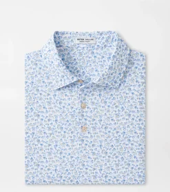 Clearance Peter Millar Fat Tuesday Performance Jersey Polo White