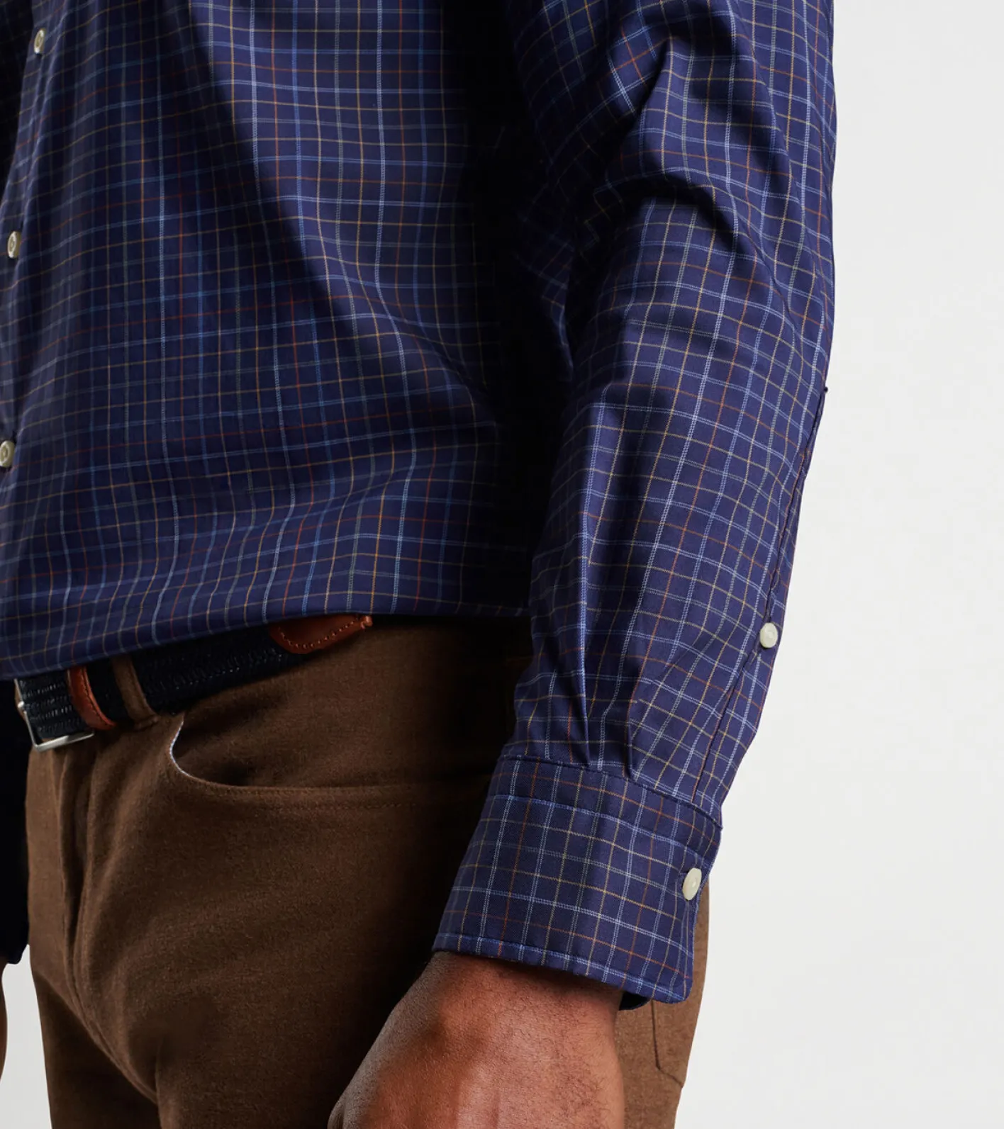 Fashion Peter Millar Fenton Cotton-Stretch Sport Shirt Navy