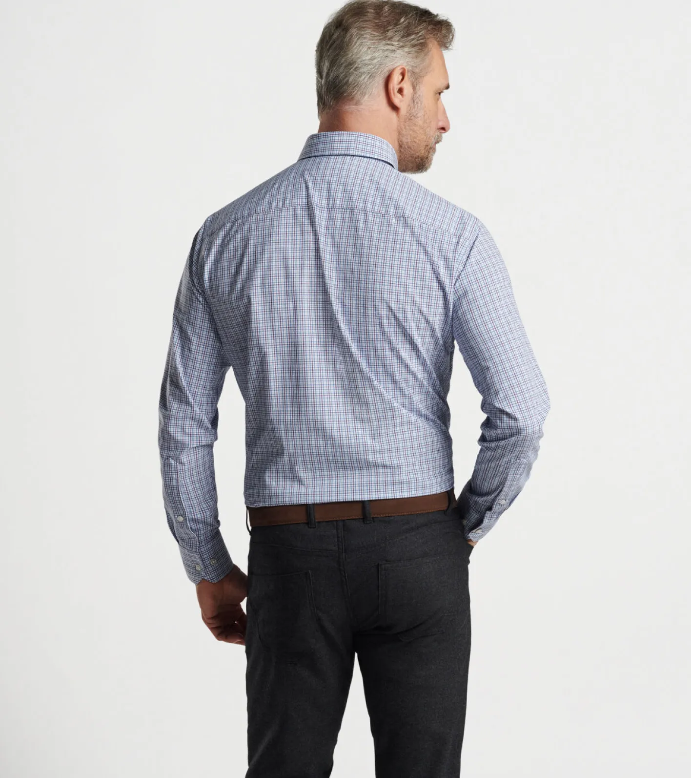 Hot Peter Millar Fitch Performance Poplin Sport Shirt Vintage Indigo