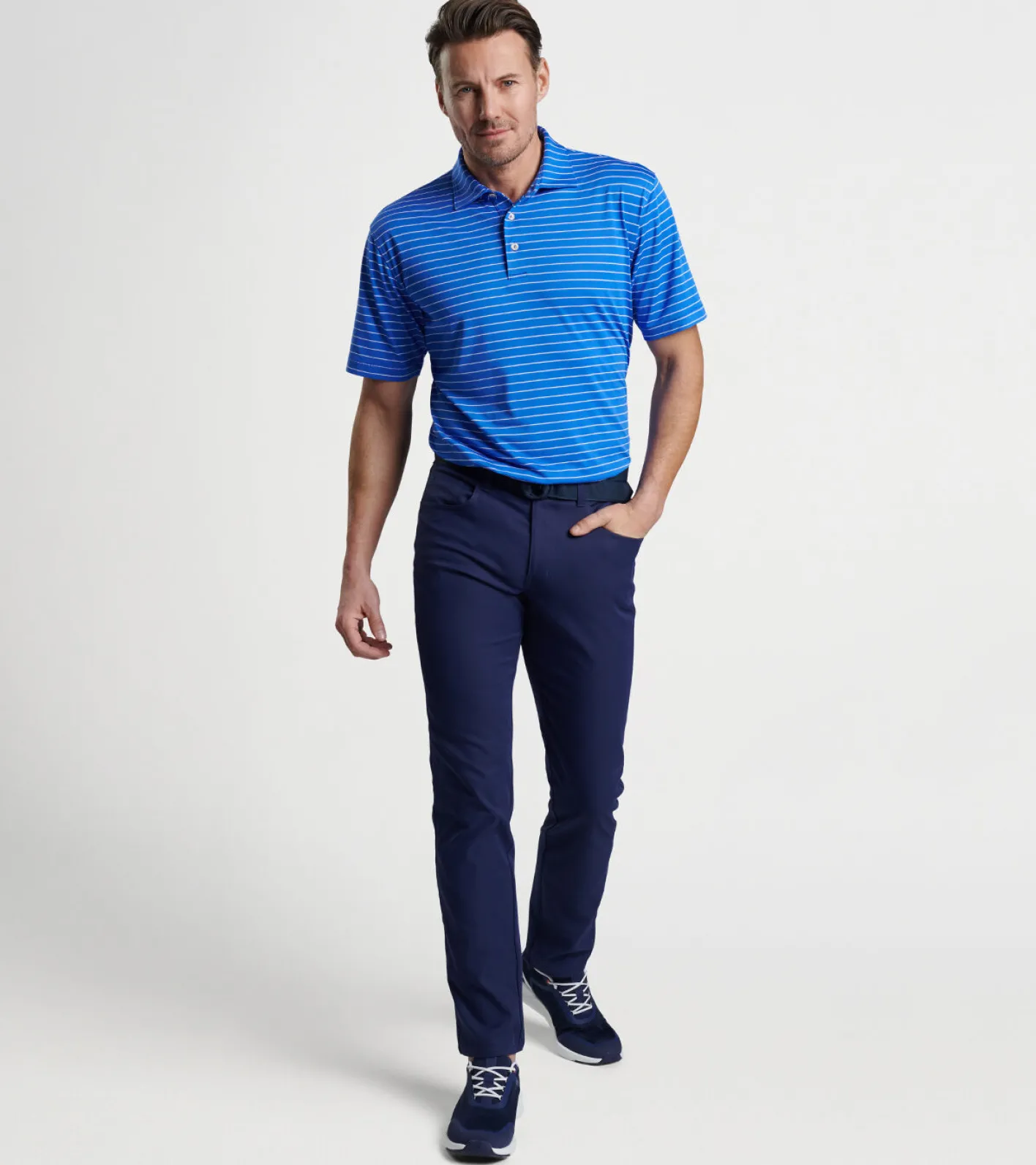 Sale Peter Millar Fitz Performance Mesh Polo Celeste
