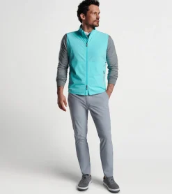 Hot Peter Millar Flex Adapt Full-Zip Vest Turquoise