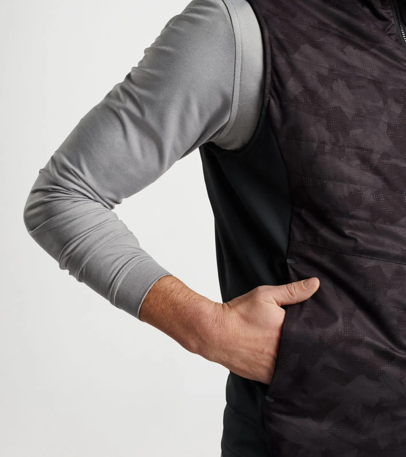 Outlet Peter Millar Fuse Elite Brushstroke Camo Hybrid Vest Black