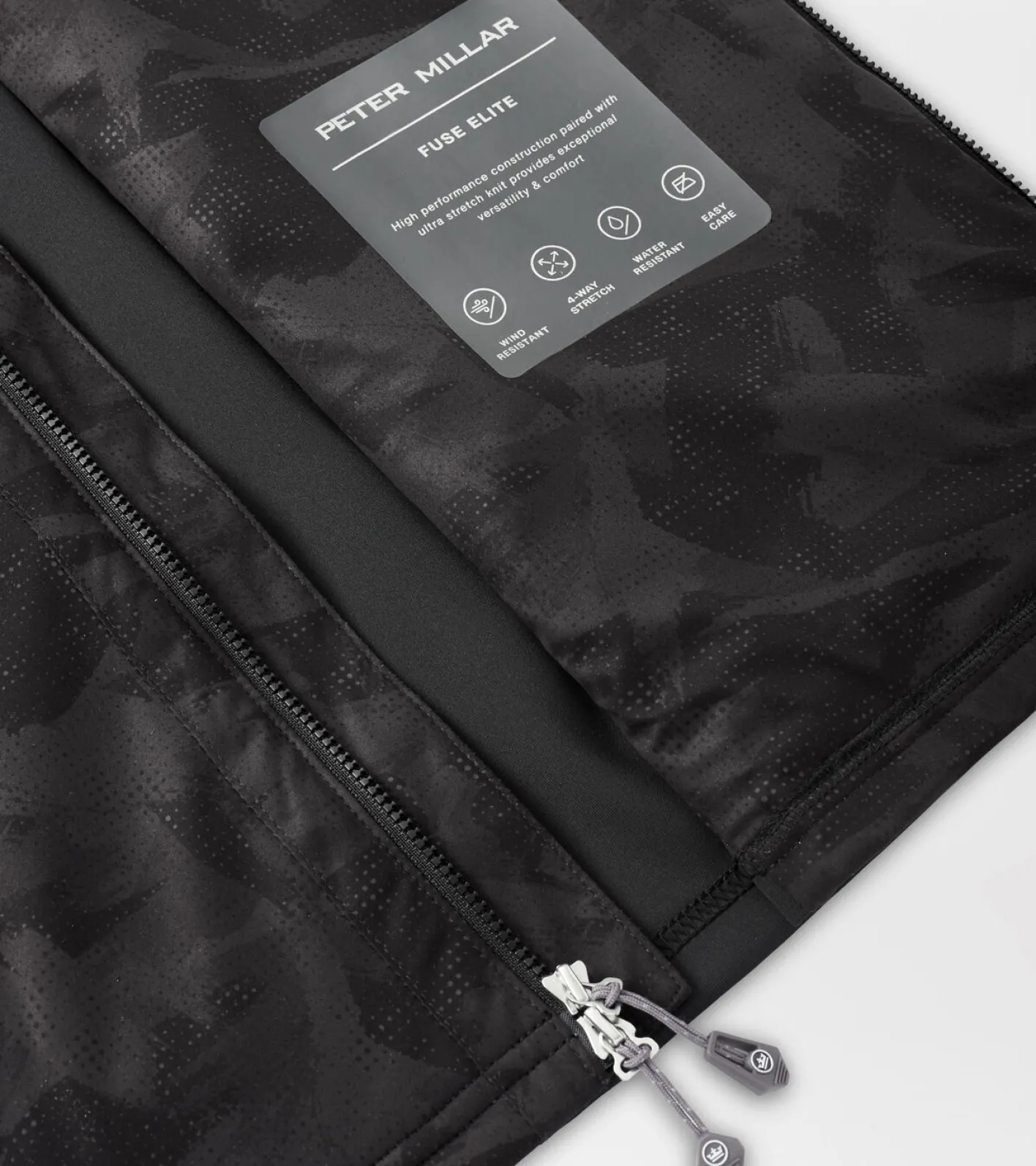 Outlet Peter Millar Fuse Elite Brushstroke Camo Hybrid Vest Black