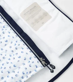 Fashion Peter Millar Fuse Tossed Paisley Hybrid Vest White/Navy