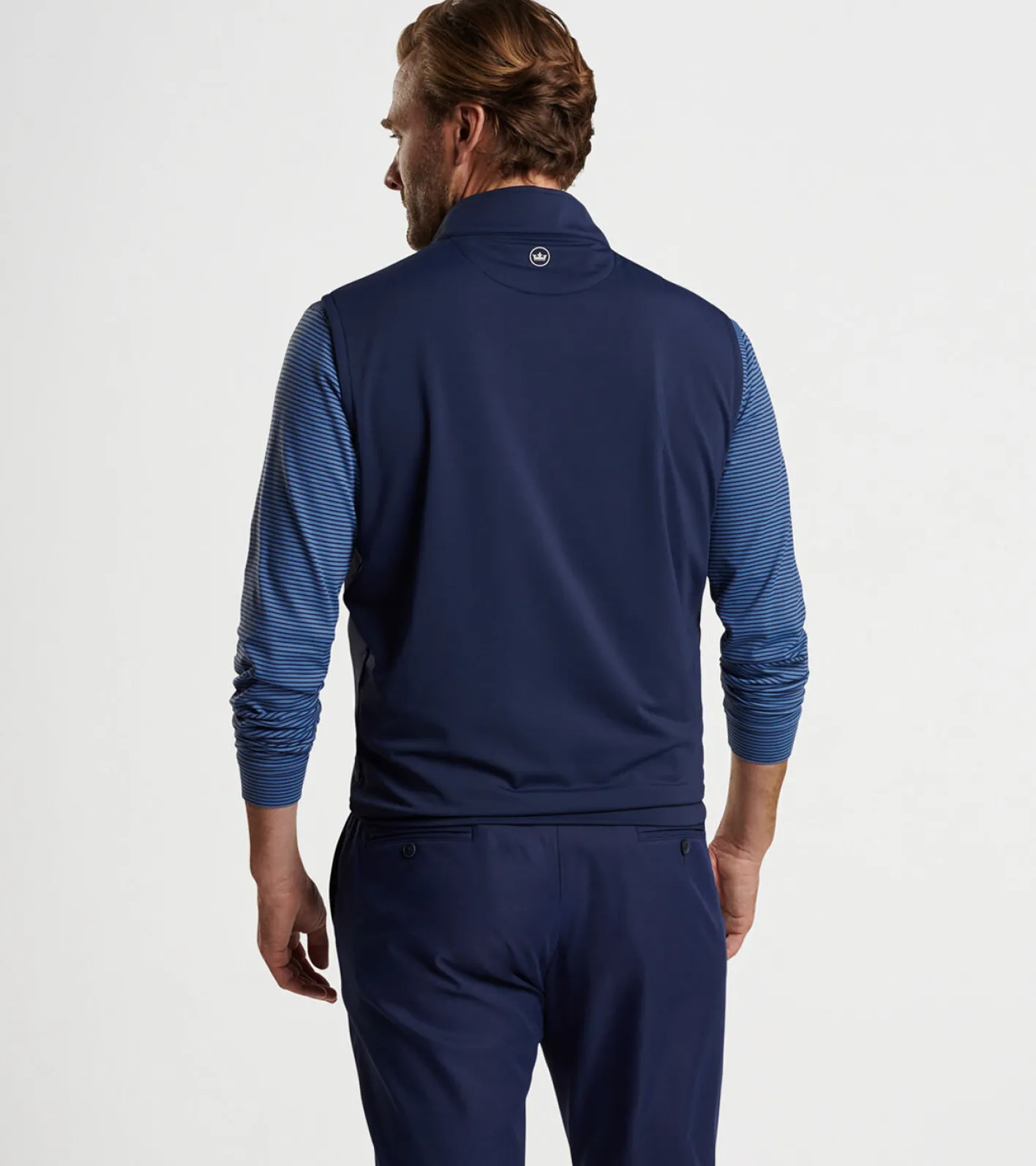 Online Peter Millar Galway Stretch Loop Terry Quarter-Zip Vest Navy