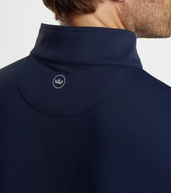 Online Peter Millar Galway Stretch Loop Terry Quarter-Zip Vest Navy